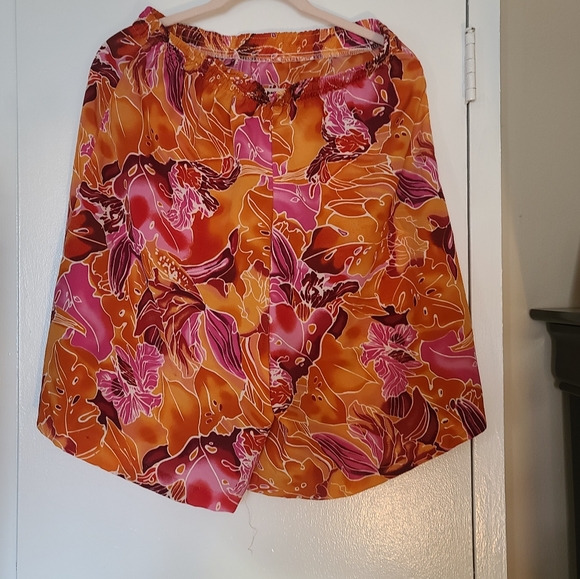 Vintage 2 piece short set brand Top Secret 1xl orange and yellow - Picture 2 of 5